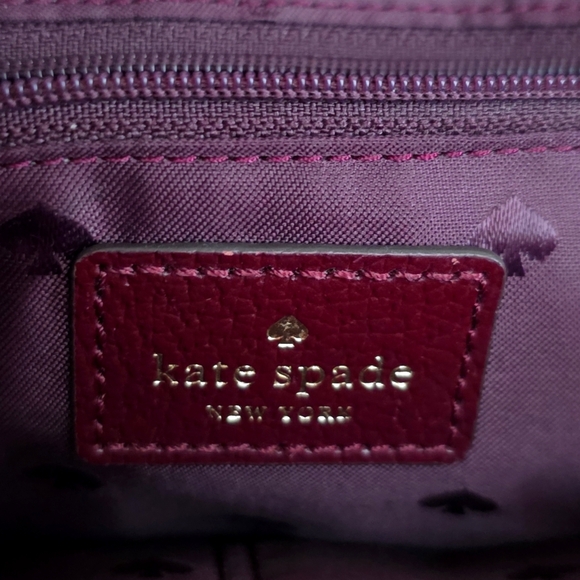 Kate Spade Grove Street Carli Medium Satchel Handbag in Cherrywood Red NWOT - Picture 16 of 17